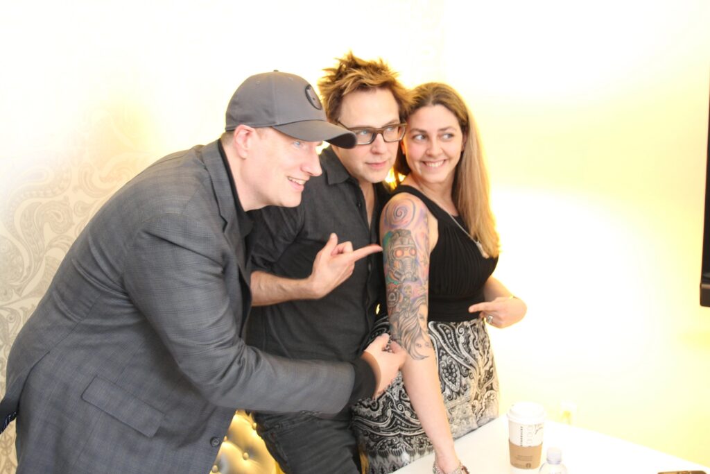 Mama's Geeky with Marvel's Kevin Feige and James Gunn & Kevin Feige MamasGeeky.com