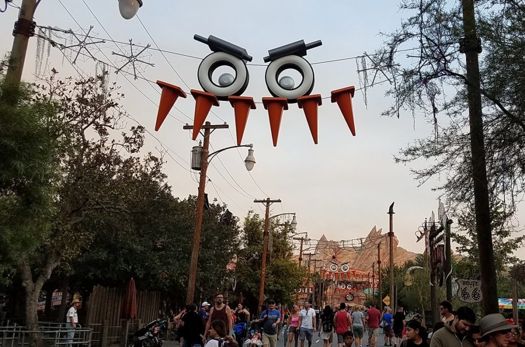 Cars Land Haul-o-Ween Disneyland decorations